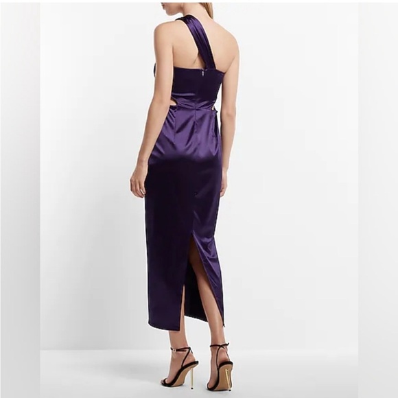 Express One Shoulder Purple Formal Dress - Picture 3 of 9